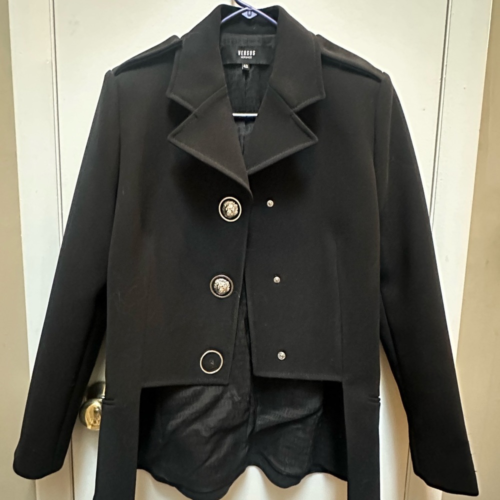 Versus Versace Black Trench Coat